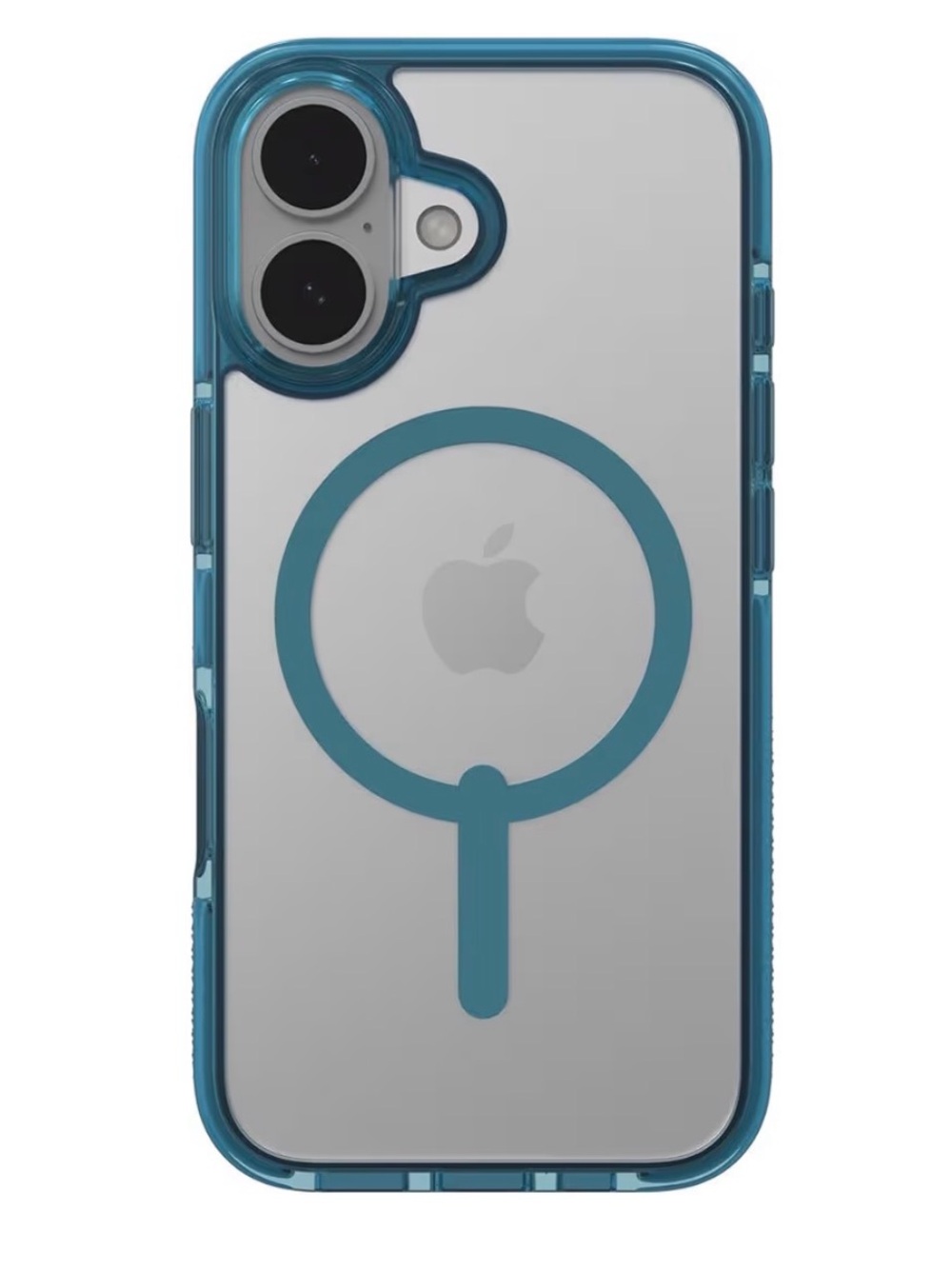 ZAGG Santa Cruz Snap with Kickstand Case for iPhone 16 NOT PRO Retro Blue Clear